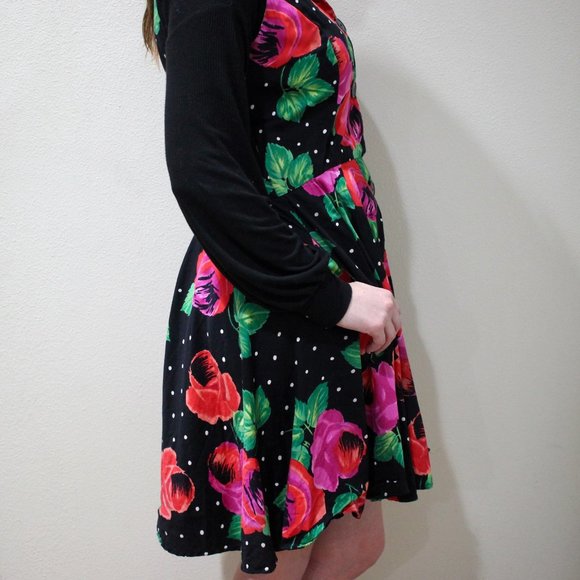 Vintage Jessica Howard by Mitchell Rodbell floral polka dot career dress - Picture 2 of 15